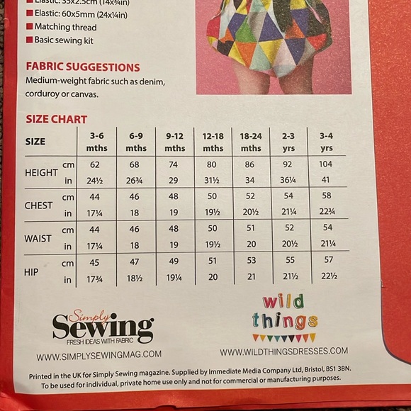 Simply Sewing Kids sewing patterns. Unopened - patterns and instructions - Picture 5 of 8